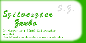 szilveszter zambo business card